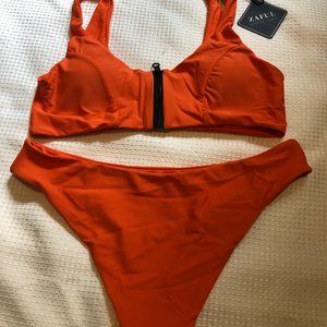 Zaful zip up bikini set
